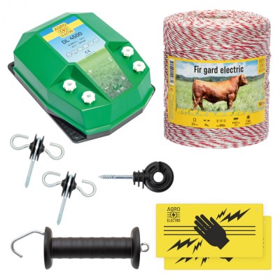 Pachet de bază gard electric 1000 m, 4,5&amp;nbsp;Joule, pentru animale domestice foto