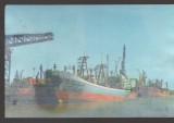 CPIB 24943 CARTE POSTALA - GALATI. SANTIERUL NAVAL, CIRCULATA, 1968, STAMPILE