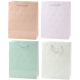 Punga de cadou cu inimioare in relief, 23 x 18 x 10,5 cm, Lean 22261