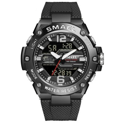 Ceas barbatesc sport Smael Negru Afisare data Cronometru Lumina foto