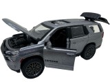 Macheta metalica SUV gri Die-Cast 1:32 cu lumini si sunete, usi deschise
