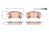 TRW GDB2106 set placute frana,frana disc