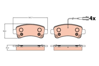 TRW GDB2106 set placute frana,frana disc foto