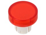 Lentilă pentru buton EAO 22mm, roşie, transparentă din plastic