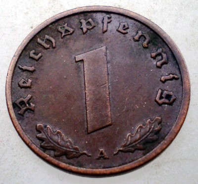 B.063 GERMANIA 1 REICHSPFENNIG 1938 A foto