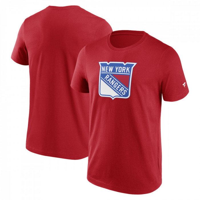 New York Rangers tricou de bărbați Primary Logo Graphic Athletic Red - M