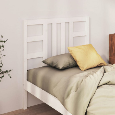 Tablie de pat, alb, 96x4x100 cm, lemn masiv de pin GartenMobel Dekor foto