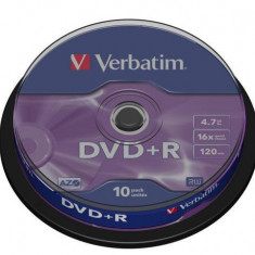 Verbatim dvd+r 16x 10pk spind matt silv