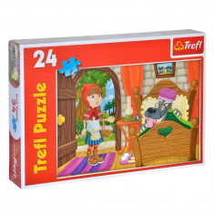 Puzzle copii Trefl, 24 piese, model Scufita Rosie foto