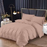 Cumpara ieftin Lenjerie Damasc cu elastic 180x200 Bright V6 Bej inchis (Finet)