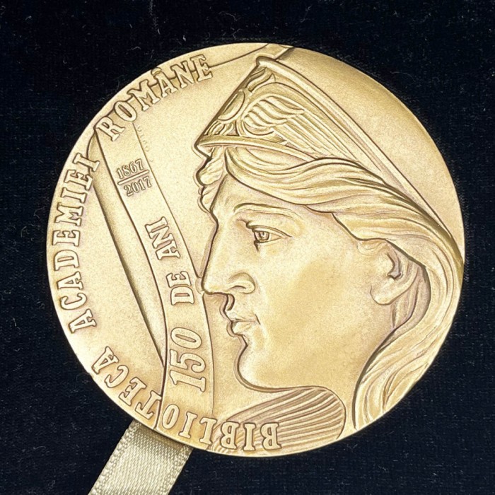 Medalie Biblioteca Academiei Romane Monetaria Statului Academia Romana