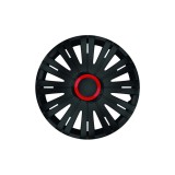 Set Capace Roti 16` Negre Cu Inel Rosu Active 575512 78634
