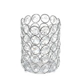 Suport decorativ din metal argintiu cu cristale
