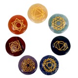 SET 7 CRISTALE CHAKRALE TIBETANE &Icirc;N SĂCULEȚ