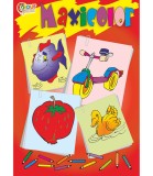 Carte de Colorat Maxicolor 80 Pagini Coperta Brosata Ilustrata - Colectia Exersez! (8 Variante)
