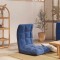 Scaun de podea pliabil, albastru, material textil - 2