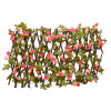 &nbsp;Spalier cu iedera artificiala extensibil, roz &icirc;nchis, 180x30 cm GartenMobel Dekor, vidaXL