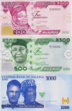 Bancnota Nigeia 200, 500 si 1.000 Naira 2022 - PNew UNC ( culori schimbate )