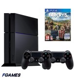Consola Sony Playstation 4 Ps4 500gb + Doua Controllere + Far Cry 5 PlayStation 4, Second-Hand