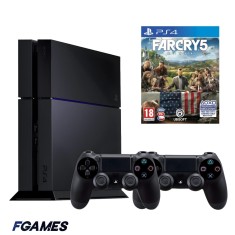 Consola Sony Playstation 4 Ps4 500gb + Doua Controllere + Far Cry 5 PlayStation 4, Second-Hand
