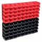 Set cutii depozitare 96 piese cu panouri de perete, rosu&amp;negru