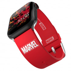 Curea pentru smartwatch editia Marvel, Bratara cu licenta oficiala, compatibila cu orice marime si serie Apple Watch (ceasul nu este inclus), sau Sams