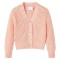 Cardigan pentru copii tricotat roz combinat 92