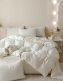 Cumpara ieftin Lenjerie pat dublu,jacquard finetat,6 piese,crem-A445, Jojo Home
