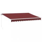 Cumpara ieftin Copertina retractabila manual, visiniu, 350x250 cm