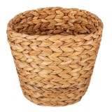 Cos decorativ din bambus impletit, Kopenpal, Maro deschis, 21x18 cm, Oem