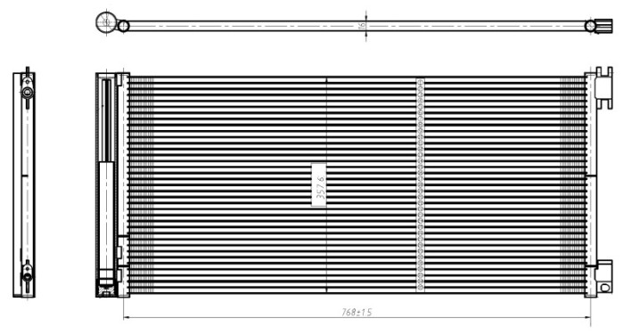 NRF 350429 EASY FIT Condensator, climatizare