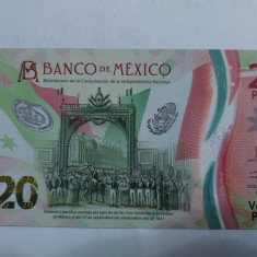 Mexic 20 Pesos Comemorativa 2021 Polimer Seria AD Semnatura 4 UNC