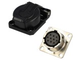 Conector Circular cu Flanșă pt Montare pe Panou