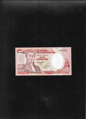 Columbia 100 pesos oro 1986 seria69235859 unc foto