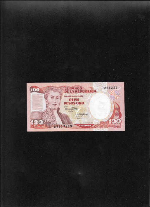 Columbia 100 pesos oro 1986 seria69235859 unc