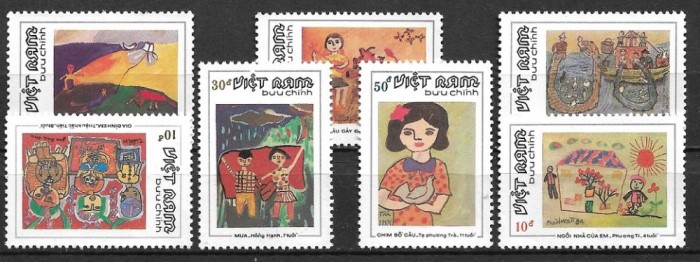 B2301 - Vietnam 1988 - Desene copii 7v,,neuzat,perfecta stare