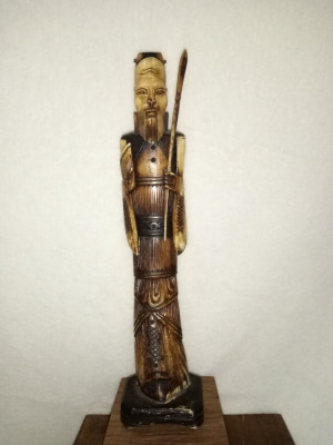 Beautiful &amp;amp; Rare Antique Bone Chinese God foto