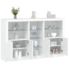 Servantă cu lumini LED, alb, 162x37x100 cm