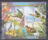A11 TX2 10 - 2003 - Reptile si amfibieni din Romania - bloc, Fauna, Nestampilat