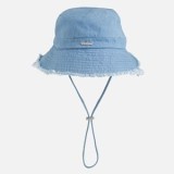 Palarie Bucket din Bumbac Jeans pentru Femei, Albastra, Marimea 57, CMCLASS