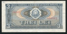 j005 BANCNOTA 3 LEI 1966 CIRCULATA FRUMOASA VF