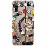 Husa silicon pentru Xiaomi Mi 9, Colorful Buttons Spiral Wood Deck