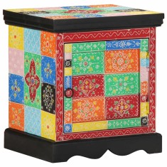 vidaXL Noptiera multicolor 40x35x45 cm lemn masiv de mango 4017562
