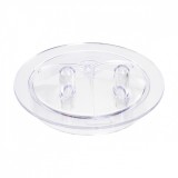 Capac Bidon Lapte 25-30L Melasty, 2 Ieșiri Furtun 16/25mm, Plastic Transparent - Utilizare Aparat Muls, Diametru 19mm