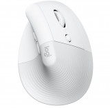 Cumpara ieftin Mouse vertical wireless Logitech Lift pentru Mac, silentios, 4 butoane, offwhite - SECOND