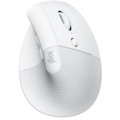 Mouse vertical wireless Logitech Lift pentru Mac, silentios, 4 butoane, offwhite - SECOND