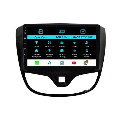 Navigatie Dedicata Opel Karl (2015 - 2019), 9Inch, 2Gb Ram, 64Gb Stocare, Carplay foto