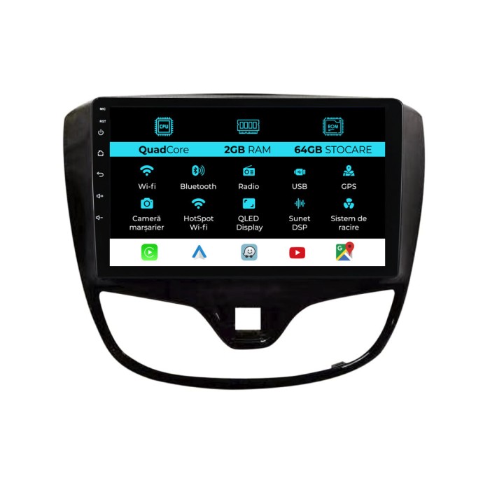 Navigatie Dedicata Opel Karl (2015 - 2019), 9Inch, 2Gb Ram, 64Gb Stocare, Carplay