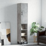 vidaXL Dulap &icirc;nalt, gri beton, 34,5x34x180 cm, lemn prelucrat