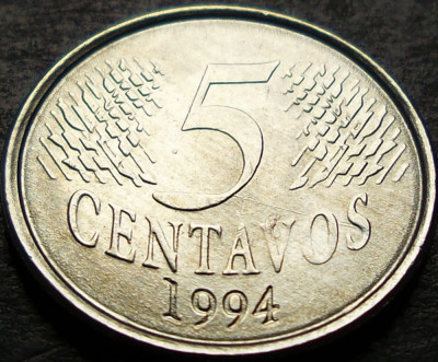 Moneda 5 CENTAVOS - BRAZILIA, anul 1994 * cod 1295 foto